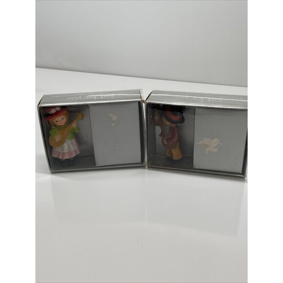 Bradford Boy and Girl Christmas Ornaments playing string instruments Vintage Box - Picture 12 of 12
